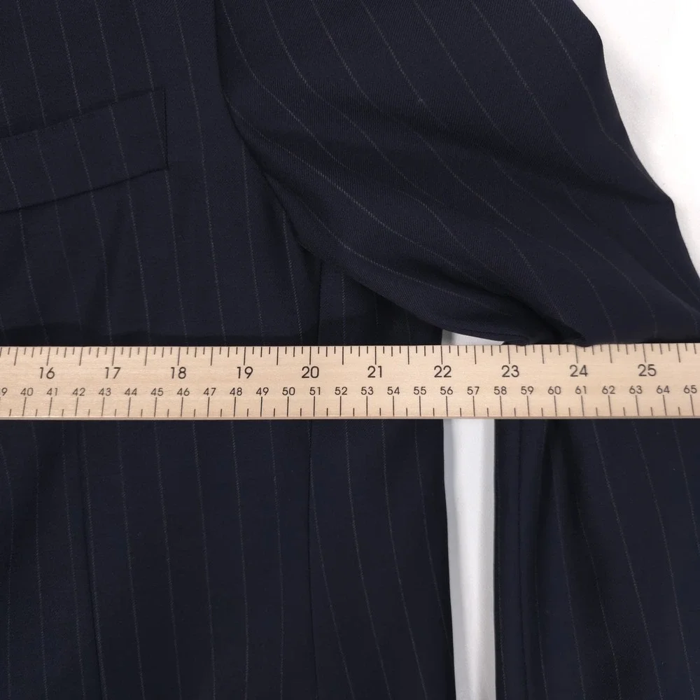 SAMUELSOHN HUBERT WHITE Mens Sport Coat Blazer 120s 100%WOOL 43L Navy UNION MADE